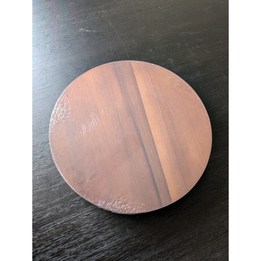 Acacia Wood Lazy Susan 11.8 Inch Round Rotating Kitchen Tray Brown Servappetit